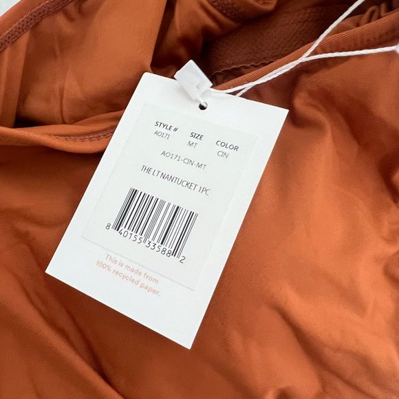 NWT Andie Swim The Nantucket One Piece Swimsuit Flat Size Medium TALL MT Long - Picture 11 of 11